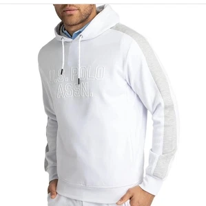 U.S. Polo Assn. Herren Interlock Pullover Hoodie Sport Langarm Weiß Multi-Si - Bild 1 von 11