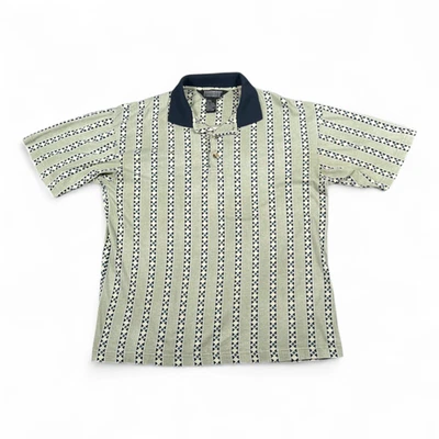 Camisa Polo Vintage Knightsbridge Adulto MEDIANA Azul Rojo Verde Rayas Retro Años 90 Foto 1 de 4