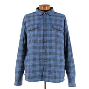 Peter Millar NWT Mountainside Fleece Lined Flannel Shirt Jacket XL In Blue Plaid - Picture 1 of 12