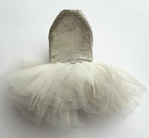 Vintage Barbie 1961 Ballerina #989 Silver Lame Tutu Mattel Black White Tag Nice - Bild 1 von 4