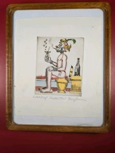 George Crionas Artist Proof Original One Off Vintage Bathroom Art Super Rare USA - Bild 1 von 9