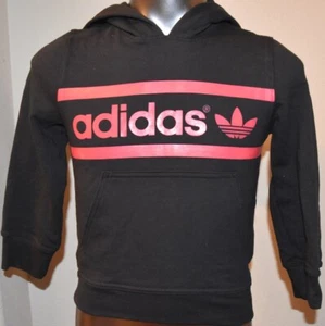adidas Kinder Logo Hoodie schwarz/zestrot Z62966 - Bild 1 von 3