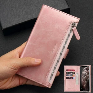 Flip Wallet Leather Case For iPhone 13 11 12 14 15 Pro Max Stand Shockproof Cove - Picture 1 of 14