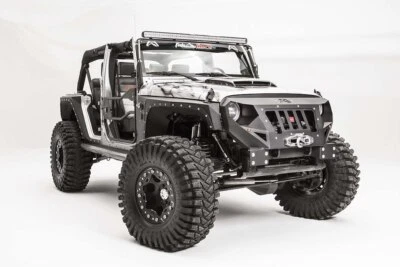 Parachoques delantero para Jeep Wrangler 2007-2017, Fab Fours GR1000-1 Foto 1 de 4