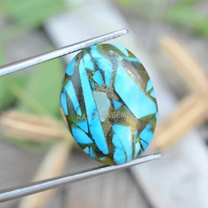 Natural Certified USA Turquoise Golden Flake 10.05 Ct loose Gemstone - Picture 1 of 6