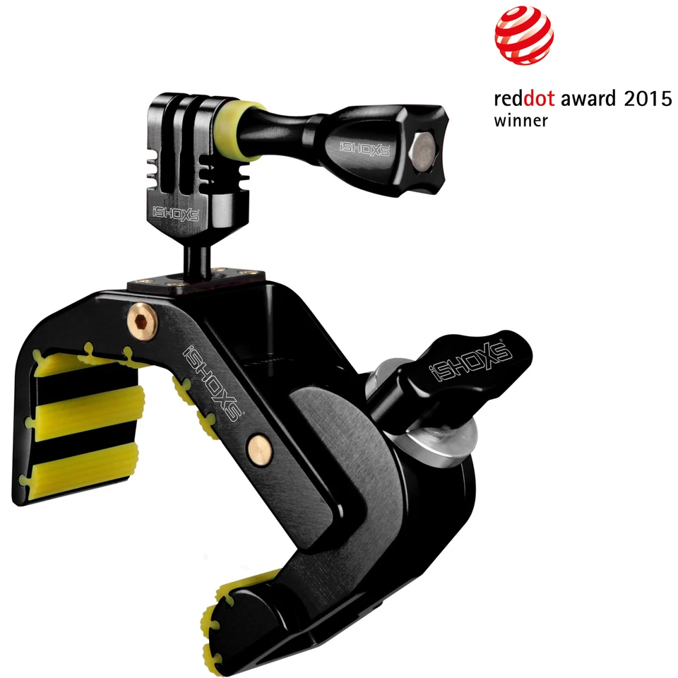 Supporto Action Cam iSHOXS Shark Ø 28-65 mm per GoPro, DJI - rotondo e quadrato