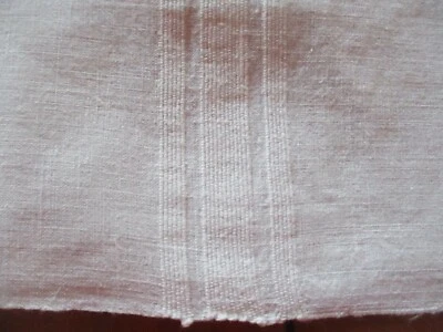 Nappe N°254 ancienne en lin 77 x 109 cm avec liteaux petite - Photo 1/4