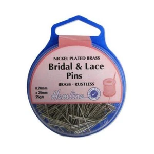 Hemline 25mm Bridal & Lace Pins Brass - Rustless H702 - Picture 1 of 1