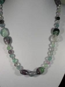 20" Fluorite Bead Necklace - Picture 1 of 2