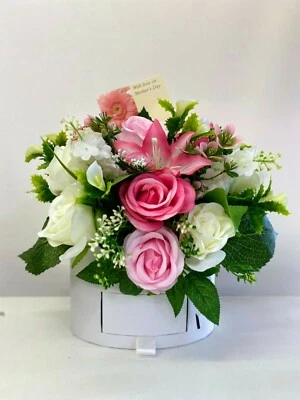 Mothers Day Gift Artificial Flower Arrangement With Chocolates & Flower Box - Image 1 of 4