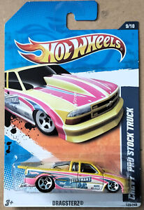2011 HOT WHEELS DRAGSTERZ 9/10 - #129 CHEVY PRO STOCK TRUCK - LONG CARD