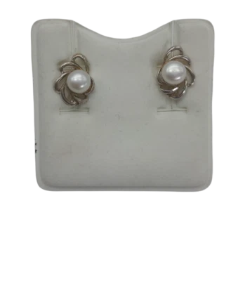 ORECCHINI, Fiore Stilizzato, Argento + Perle , 37 IVANOVA - Immagine 1 di 4