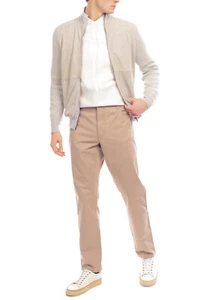 HACKETT Twill Trousers Size 36R Garment Dye Stretch Branded Button Logo Patch - Picture 1 of 10