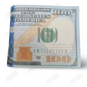 Wallet Slim $100 Bill Novelty Zipper Credit Card Cash PU Leather 3.7x4.3x8.5" - Picture 1 of 6