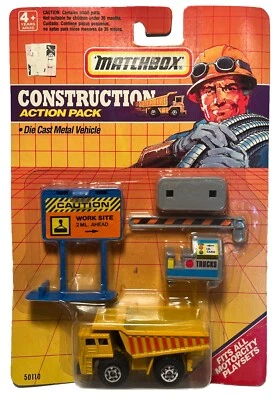Matchbox Construction Action Pack 1990 Die Cast Metal 1:64 Dump Truck (B256) - Image 1 of 3