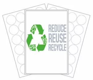 Recyclingpapieretiketten | Umweltfreundliche Aufkleber | Laser- & Tintenstrahldruck - Bild 1 von 11