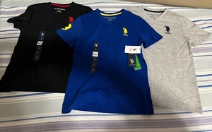 U.S. Polo Assn. Jungen dunkelblau, blau & grau Größe M (8) SS neu mit Etikett - Bild 1 von 5