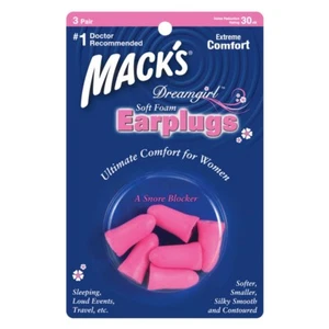 Macks (Mack's) Dreamgirl Doux Bouchons D'Oreilles Mousse X 3 Paire