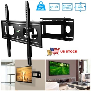 Full Motion TV Wall Mount Bracket 37 40 42 46 50 52 55 60 65 70inch LED LCD Flat - Picture 1 of 12