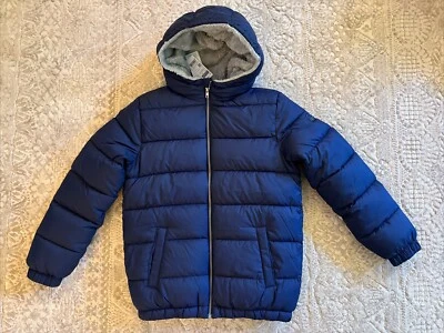United Colors Of Benetton Blue Puffer Jacket Boys Size 13 - 14 3XL 168cm New NWT - Image 1 of 4