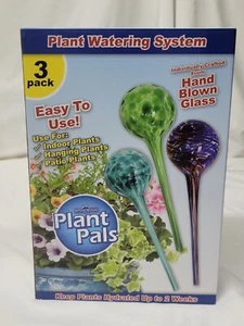 Plant Pals sistema de planta de riego automático lote de 3 globos de vidrio soplado a mano coloridos - Imagen 1 de 6