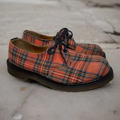 Zapatos Oxford Grunge Dr Martens Talla 9 Hombres 10 Hechos en Estados Unidos en Inglaterra Cuadros Años 80’s Foto 1 de 4