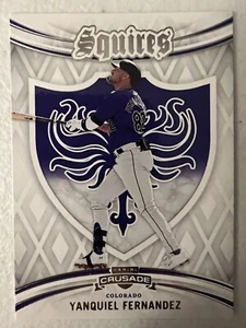2024 Panini Crusade Squires Yanquiel Fernandez Colorado Rockies - Picture 1 of 1