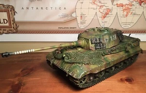 B8 RARE CUSTOM Forces Of Valor Unimax 1:32 German King Tiger II Panzer Tank - Picture 1 of 12