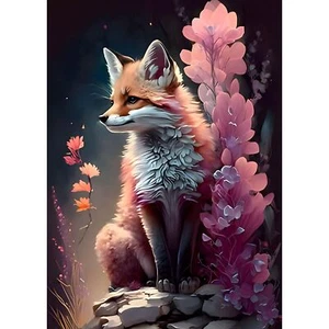 Fox 5D Diamond Painting Art Kits for Adults Full Round Drill Gem Art Wall Decor - Picture 1 of 7