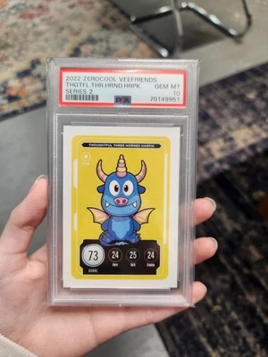 Thoughtful Three Horned Harpik - 2022 Zerocool Veefriends Series 2 - PSA Mint 10 - Image 1 of 2