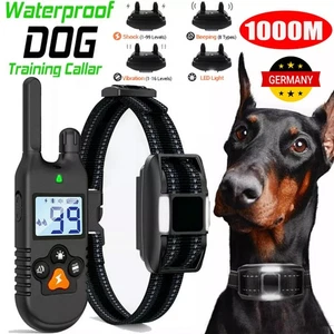 3280ft Remote Electric Pet Dog Training Collar Shock Anti Bark Rechargeable LCD - Bild 1 von 17