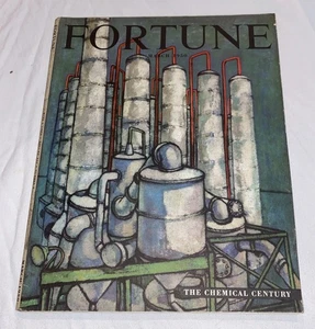 Vintage Fortune Magazine March 1950 MCM Ads Art Deco - The Chemical Century - Picture 1 of 4