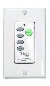 Litex WCIl-100 Wall Command Universal Ceiling Fan & Light Control 3 Speed White - Picture 1 of 2