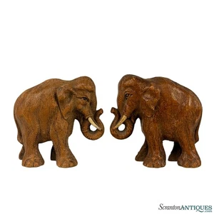 Vintage Traditional African Elephant Library Paperweight Bookend - A Pair - Picture 1 of 9