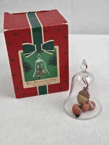 Hallmark Keepsake Ornament 1984 "Bell Ringer Squirrel" Glass Bell Original Box - Picture 1 of 7