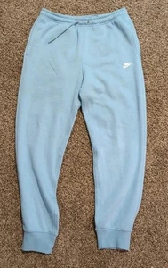 Nike Jogginghose Sweatpants Herren Large türkis bestickt Swoosh sportlich Fleece - Bild 1 von 2