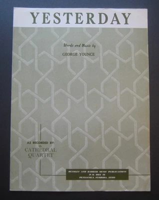 Yesterday by The Cathedral Quartet sheet music - Image 1 of 3