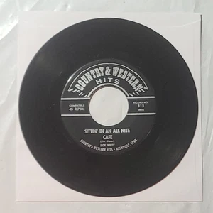 Jack White ~ Sittin' In An All Nite Cafe/ Whatever It Was~ Country 45 RPM Record - Foto 1 di 4