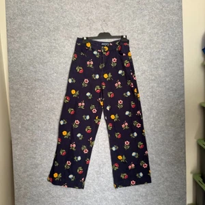 Princess Highway Jeans Size 10 Navy Cotton Floral Wide Leg - Bild 1 von 14
