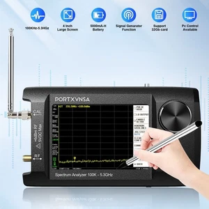 SA5 100K-5.3GHz 4" IPS LCD Display Spectrum Analyzer Signal Generator Handheld - Picture 1 of 24