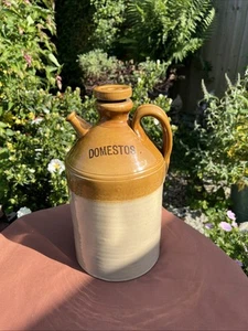 Vintage Domestos Empty Stoneware Bottle - Picture 1 of 7