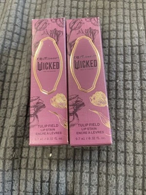 R.E.M. BEAUTY Two tubes REM Beauty x Wicked TOTALLY OZMOPOLITAN Tulip Field Lip Stain New