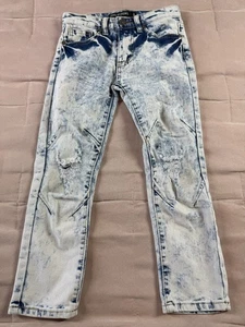 Road Narrows Boys Straight Leg Distressed Stone Wash Denim Jeans Size 6 - Picture 1 of 14