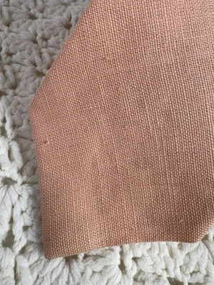 Vintage Saks Fifth Avenue 100% Linen Peach Necktie Tie Slip Stitch 3.25” X 56” - Image 1 of 4