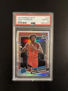 2023-24 Donruss Optic Amen Thompson Silver Holo Prizm Rated Rookie #229 PSA 10 - Bild 1 von 2