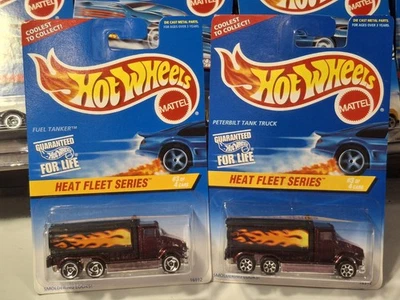 Hot Wheels Heat Fleet Series Peterbilt Tank Truck Wheel Variations Lot #3/4 - Image 1 of 3