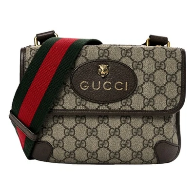 Gucci Neo Vintage GG Supreme Canvas Leather Double Flap Messenger Bag NEW - Image 1 of 4