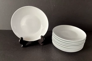 Pier 1 LUMINOUS WHITE PORCELAIN 6.5" Bread Dessert Plates Set of 9 - Picture 1 of 6