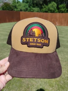 NWT STETSON AUTHENTIC WESTERN GOODS/USA COTTON BASEBALL FARMER TRUCKER CAP GOLF - Picture 1 of 9