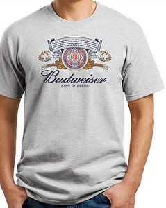 Camiseta Budweiser Beer. Ceniza, Caqui, Blanco, Amarillo Pequeño - XXXL.Envío Gratis a EE. UU. - Imagen 1 de 6